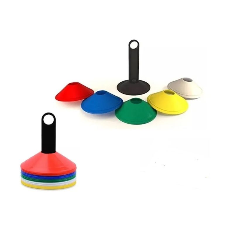 GENERICO - Set 50 Conos Agilidad  Rack Entrenamiento Futbol Colores