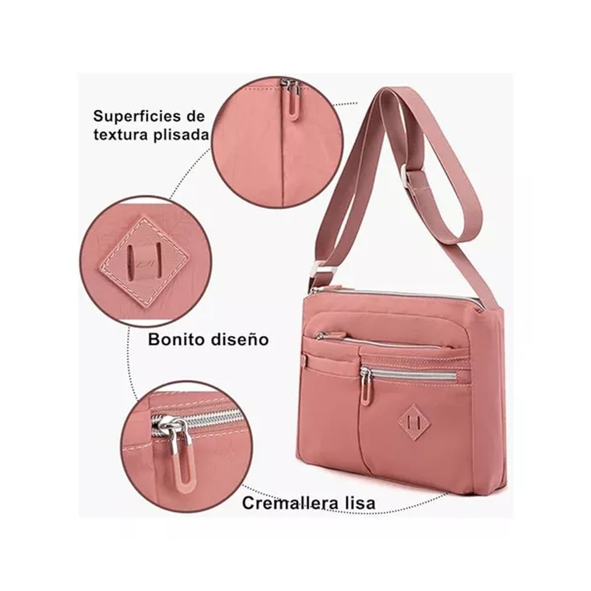 GENERICO - Cartera De Hombro Bolso Bandolero Cruzado Para Dama