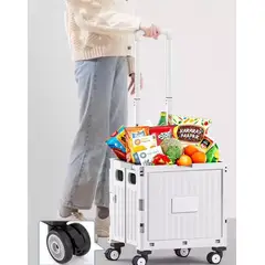 YOMYM - Carro De Compras Plegable 48 Lt ( Carrito De Feria)