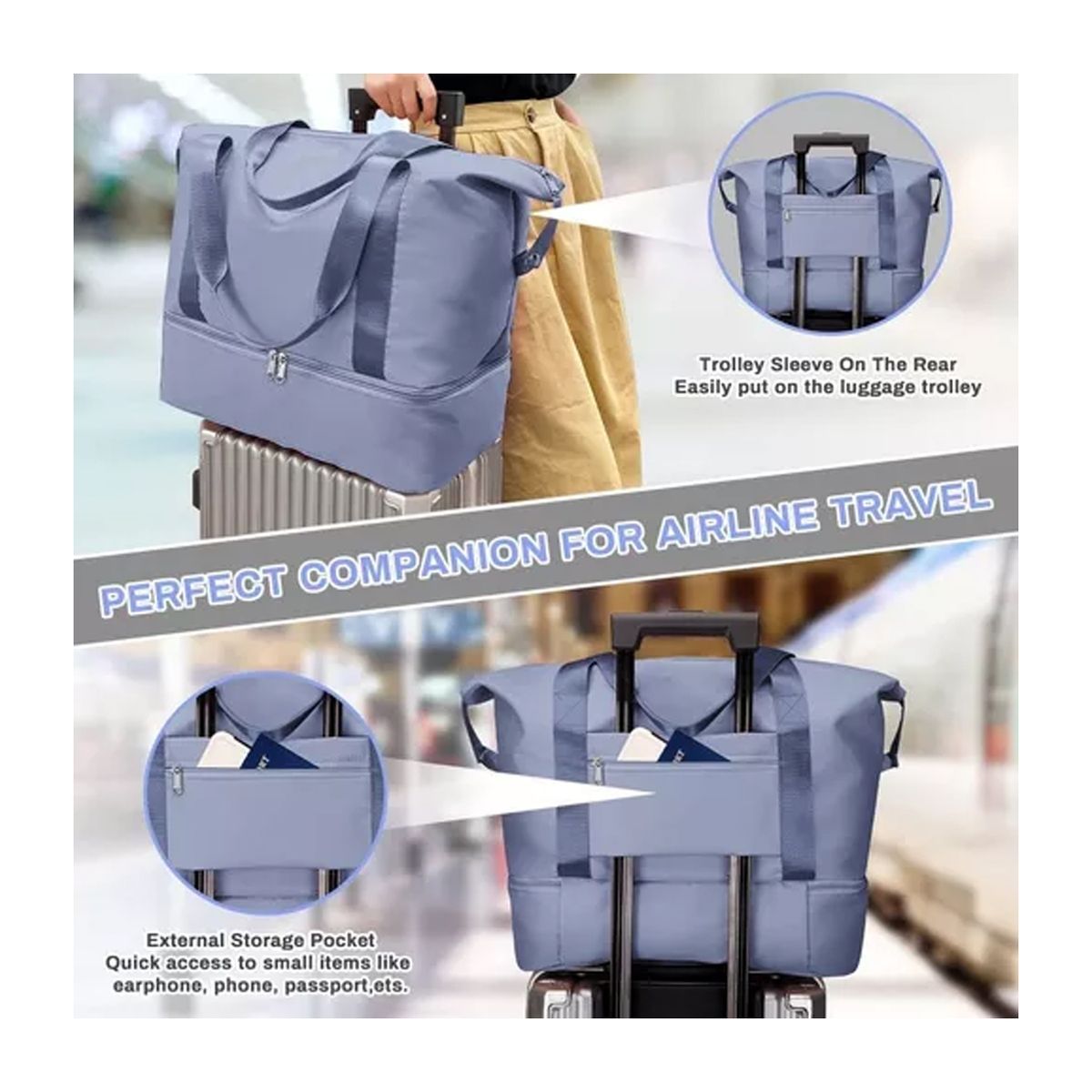 GENERICO - Bolso Gimnasio Viaje Para Mujer