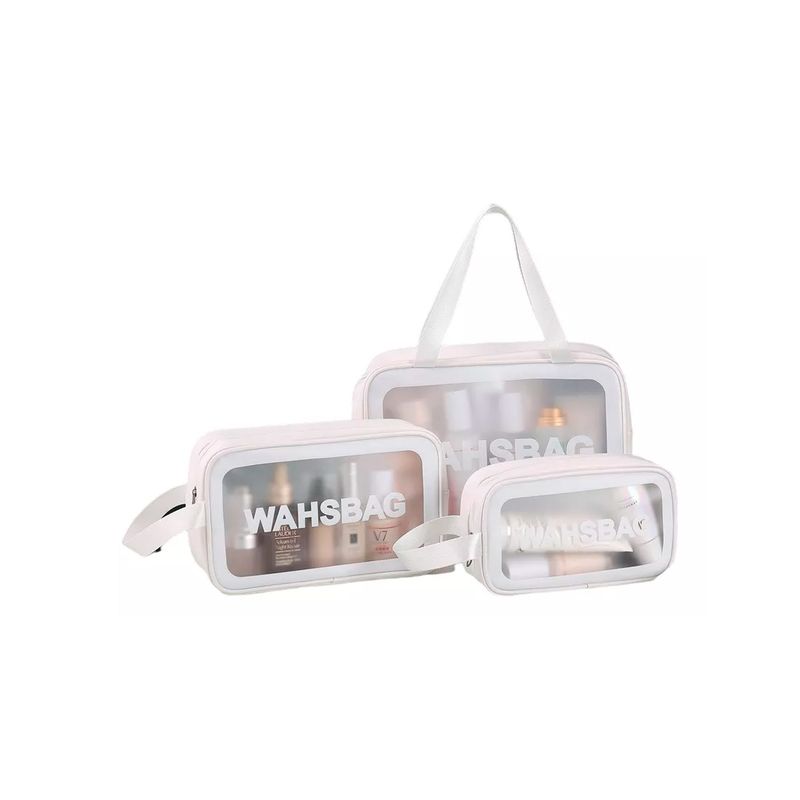 GENERICO - Neceser Organizador Bolsa De Cosméticos Transparente 3pcs