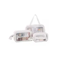 GENERICO - Neceser Organizador Bolsa De Cosméticos Transparente 3pcs
