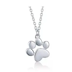 GENERICO - Collar Huella Mascota Perro Gato Plata 925 Patita