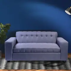 MUEBLES NEW - SOFA TRES CUERPOS GRIS OSCURO LINO