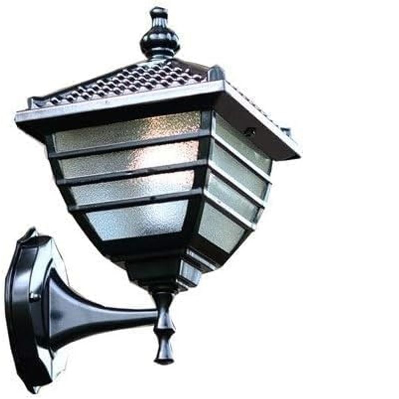 GENERICO - Farol Aplique Exterior Diseño Oriental Negro Ip65