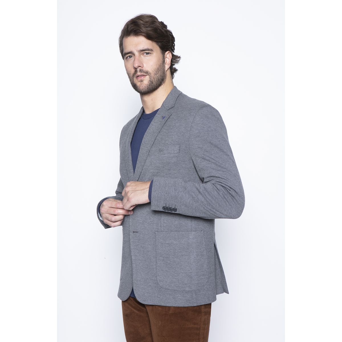 NEW MAN - Blazer Cerva Gris New Man