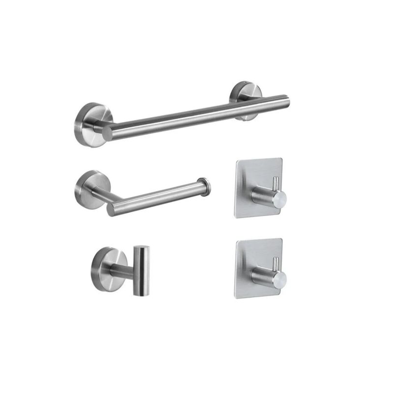 GENERICO - Accesorios De Baño Acero Inoxidable Plata 5 Gris