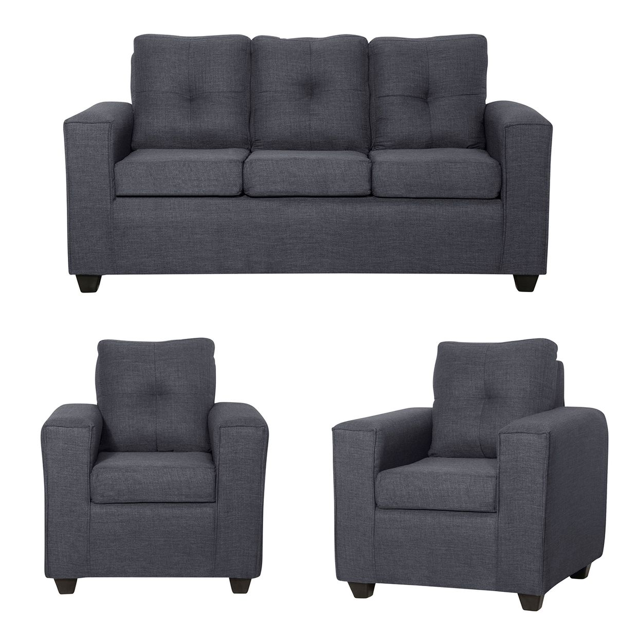 BLACK FACTORY - Juego de Living 3 1 1 Ranger Marengo