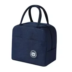 GENERICO - Lonchera Bolso Térmico Portátil Para Almuerzo negro 23x20cm
