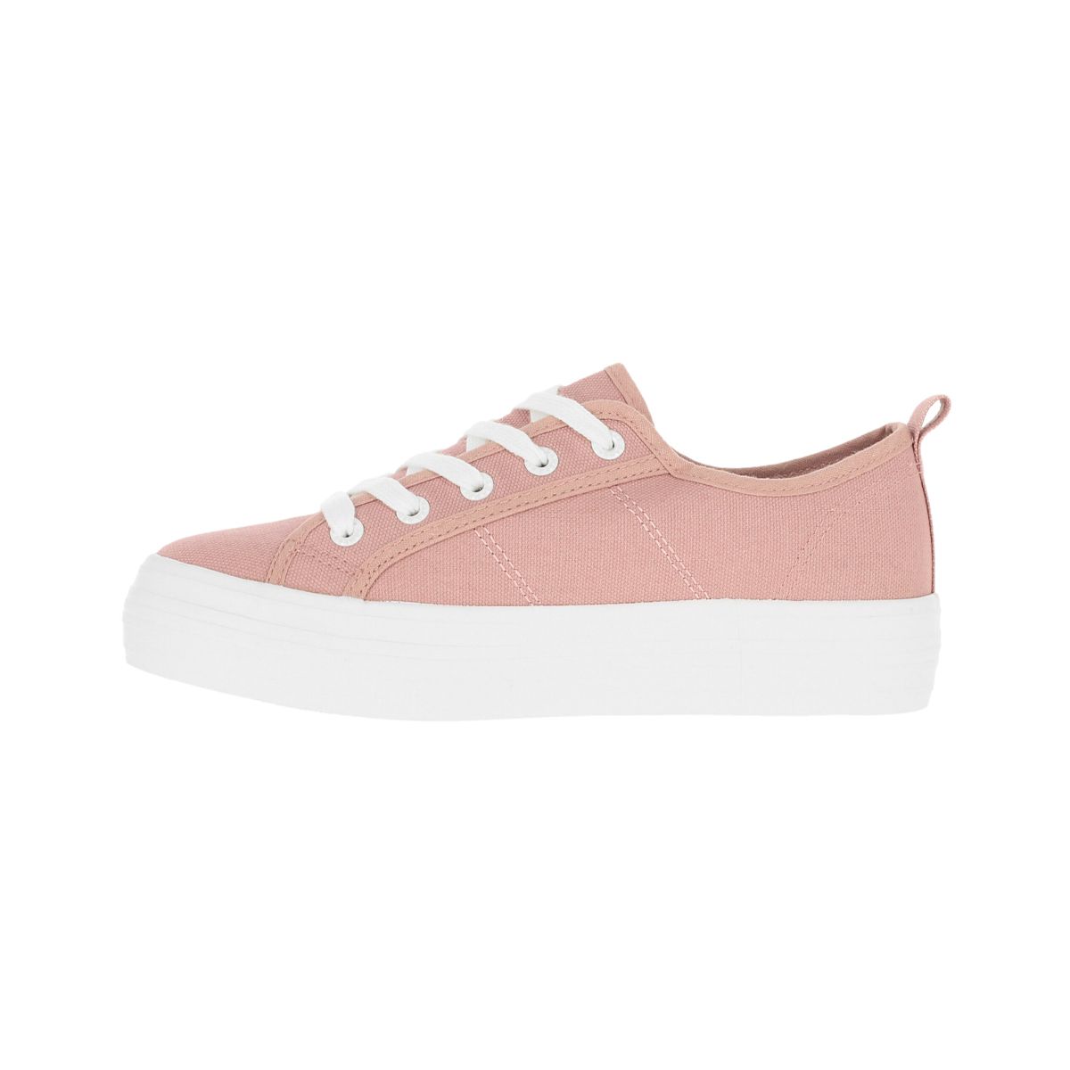 BAMERS - Zapatilla Bamers New Canvas Platform Mujer Rosa Envejecido