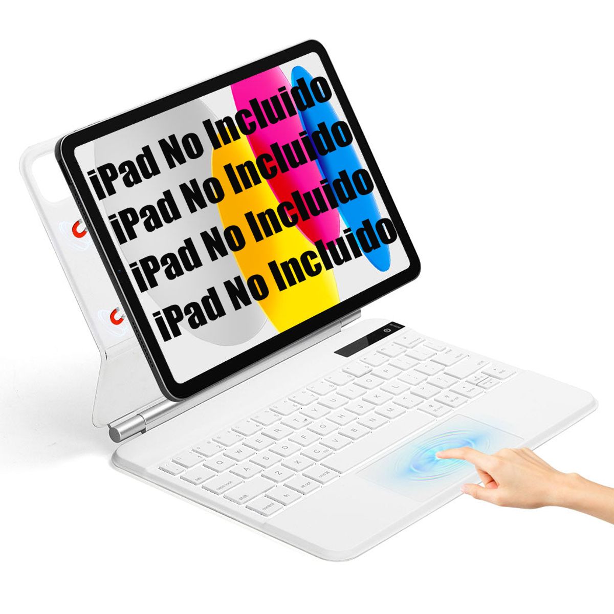 SHARGE - Teclados Bluetooth para iPad Pro 3a/4a/5a/6a 12.9in 2018-2022 Blanco ñ
