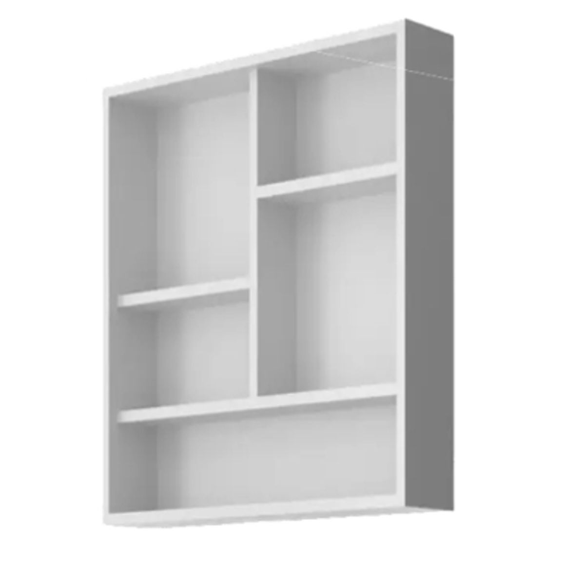 BE DESIGN - Estante Aereo Baño 2 Puertas Blanco C/Espejo