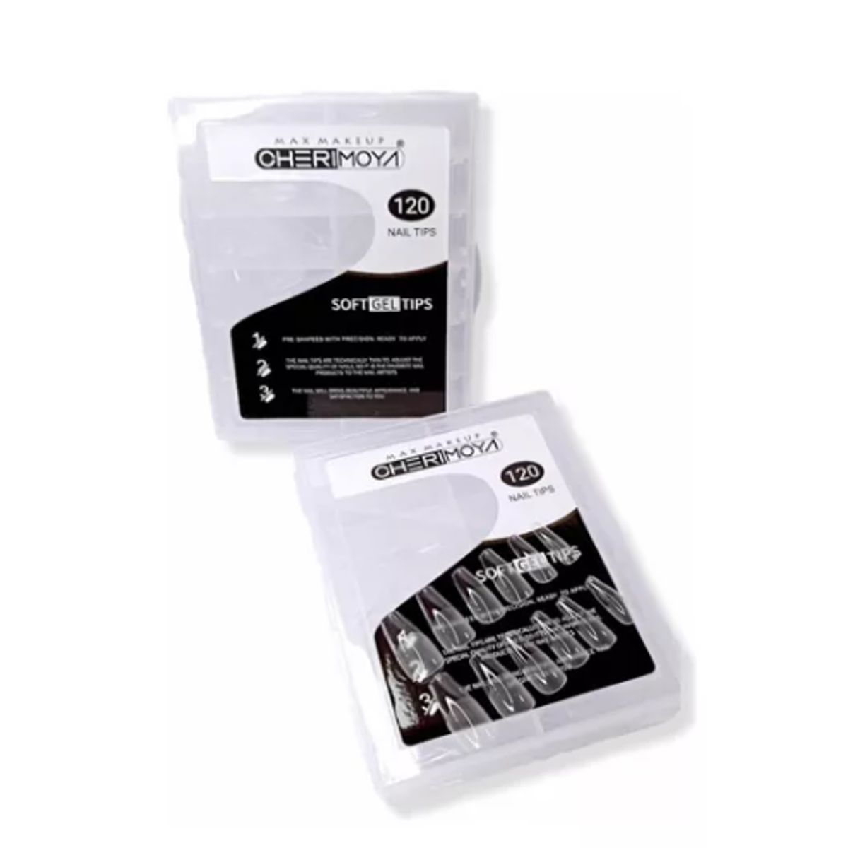 GENERICO - Tips Uñas Soft Gel Cherimoya COFFIN CORTO ( 120 Unid )