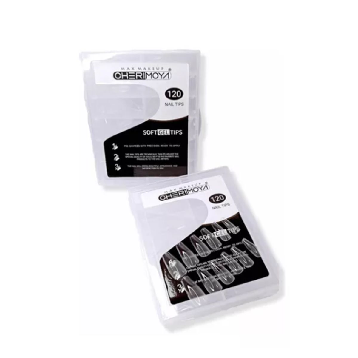GENERICO - Tips Uñas Soft Gel Cherimoya COFFIN CORTO ( 120 Unid )