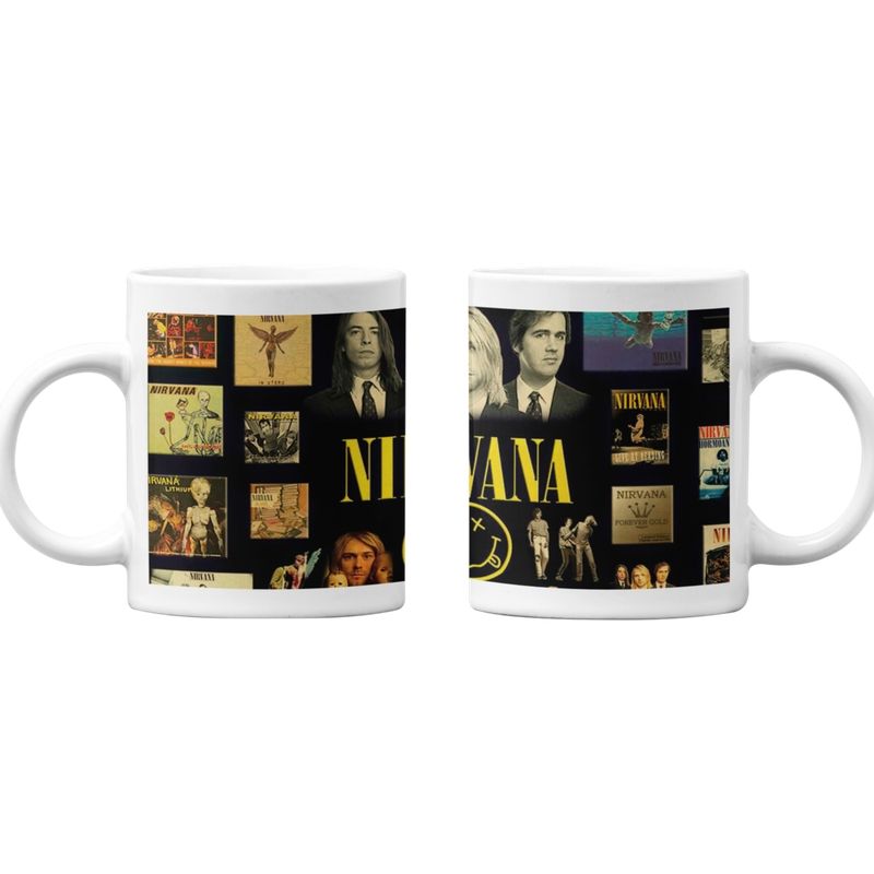 SM - Tazones Tazas blancas Nirvana Album Musical Banda Rock SM