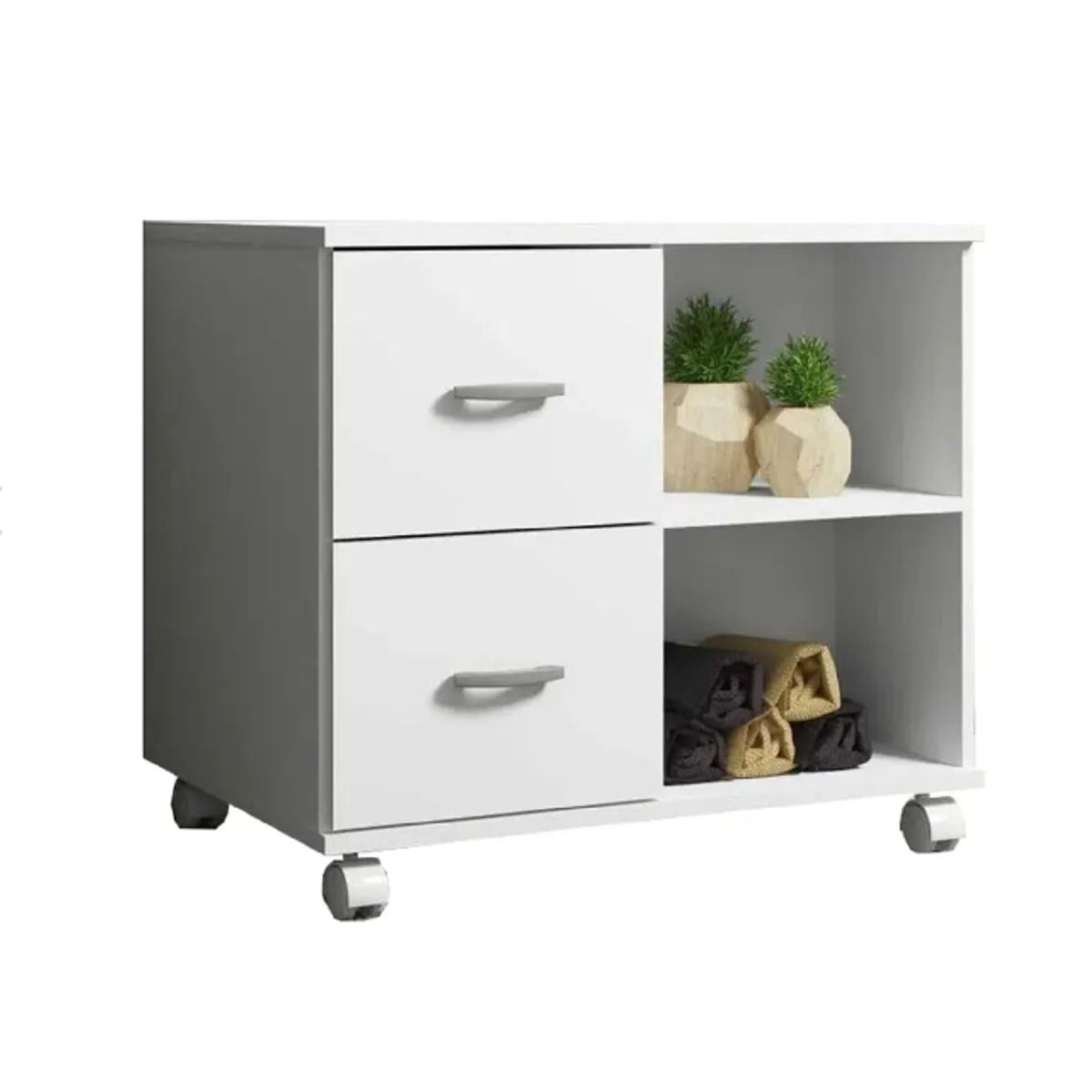 BE DESIGN - Mueble Para Baño 2 Cajones Blanco