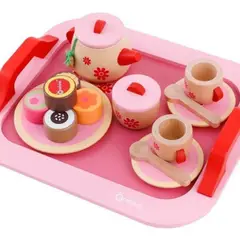ONSHINE - Bandeja Desayuno Ingles Madera Madera Juguete Didactico