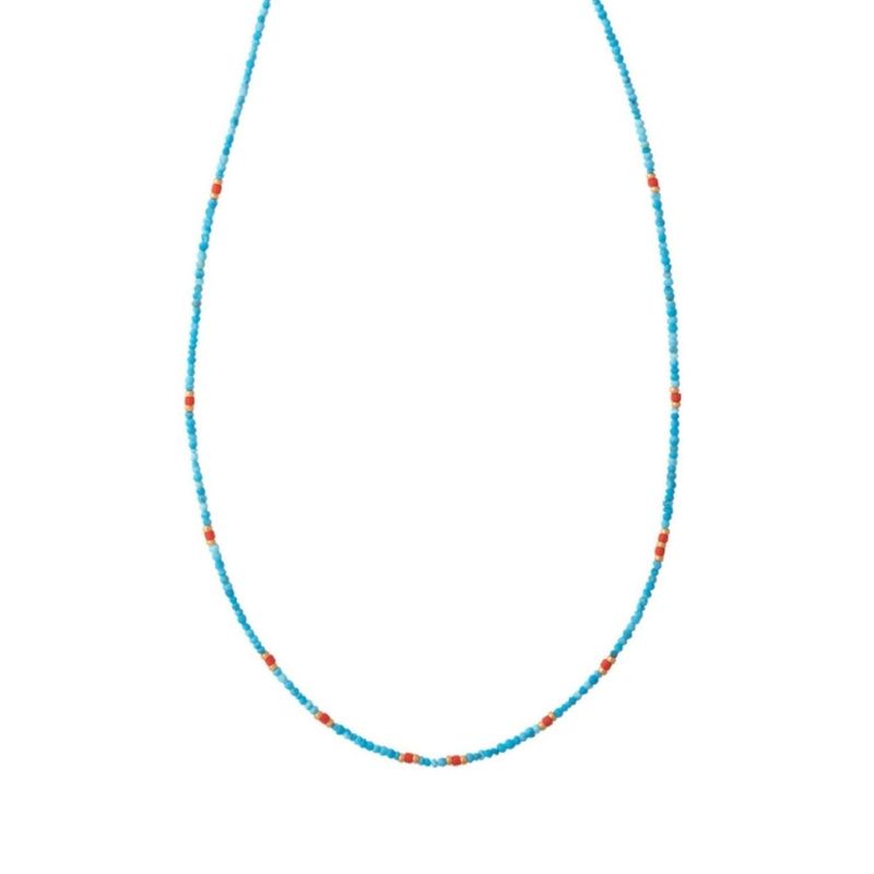ZAZU - Collar Mini Turquesas y Coral
