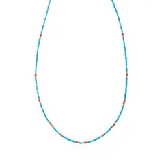 ZAZU - Collar Mini Turquesas y Coral