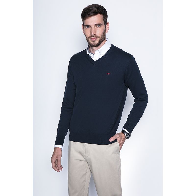 FEROUCH - Sweater Smart Casual Azul Ferouch