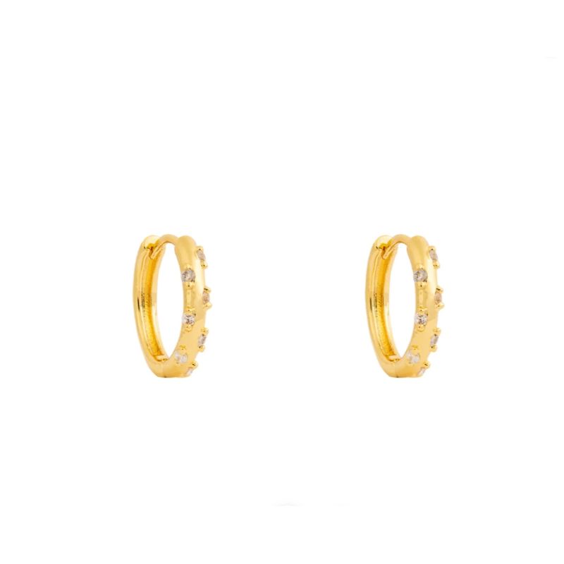 BOAZ JOYAS - ARGOLLAS SINTRA WHITE BAÑADAS EN ORO