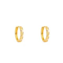 BOAZ JOYAS - ARGOLLAS SINTRA WHITE BAÑADAS EN ORO