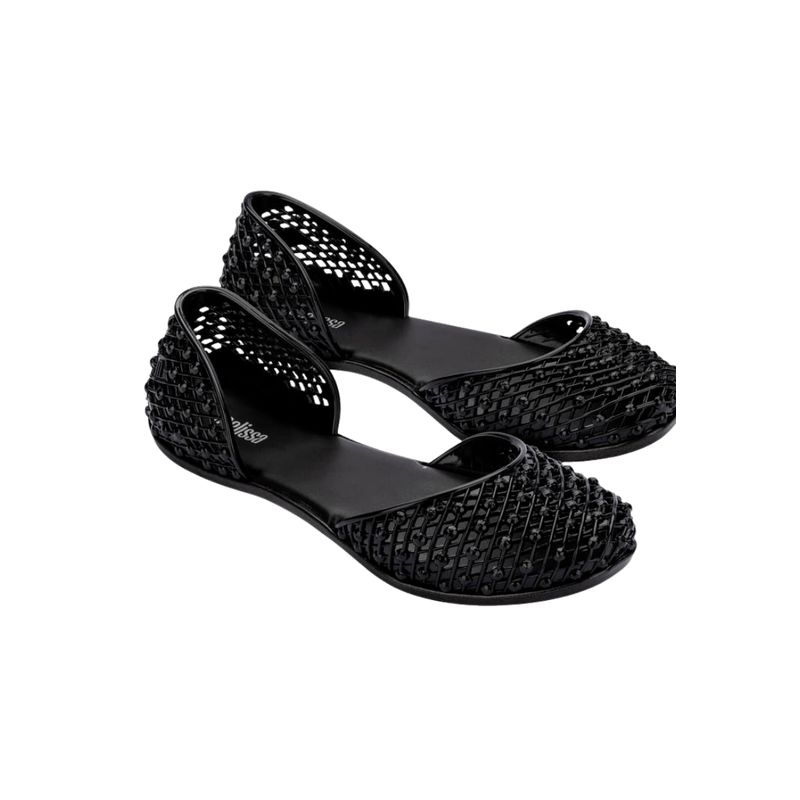 MELISSA - Ballerina Melissa Crown Preto Metalizado