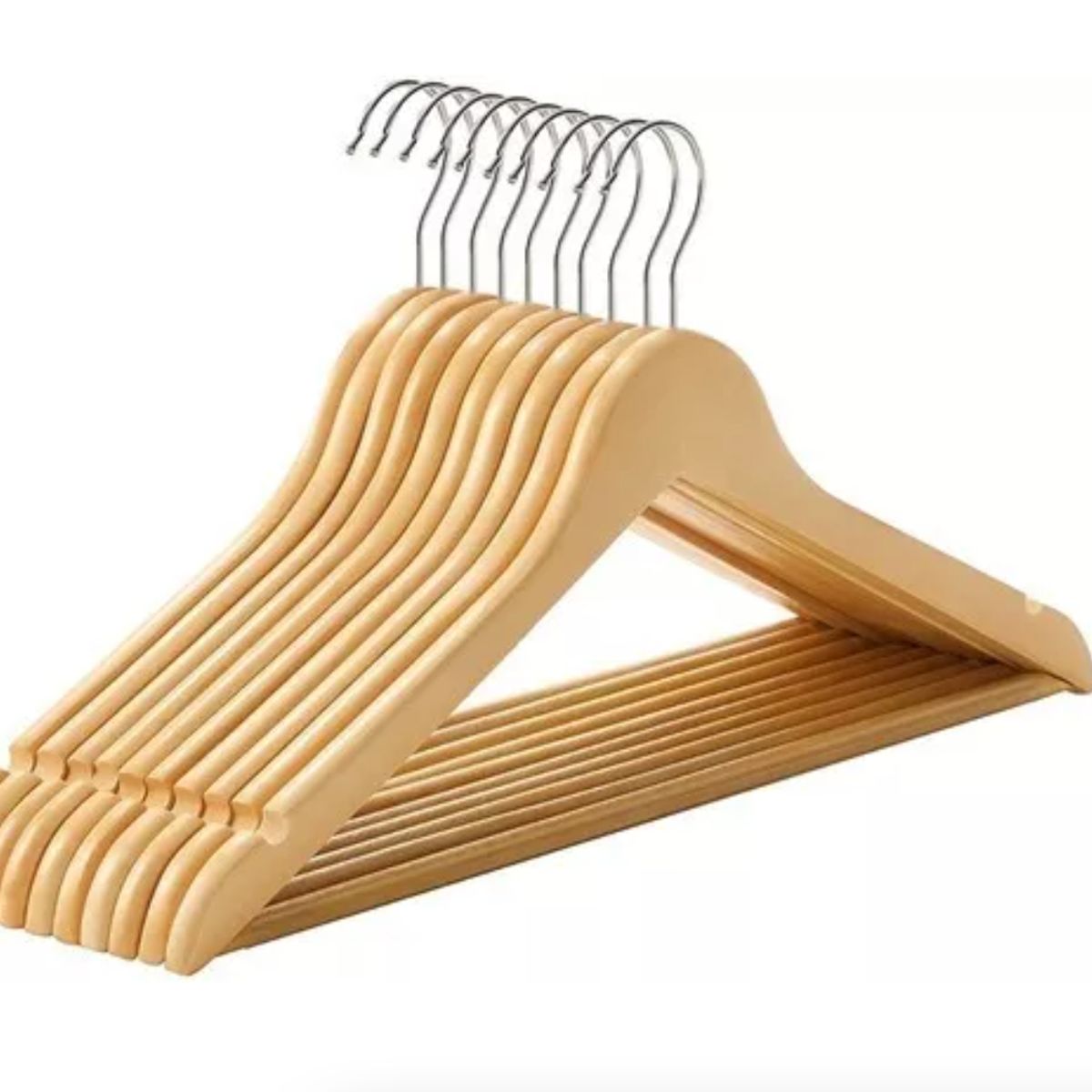 GENERICO - Ganchos De Madera Para Ropa Pantalón 30 Piezas