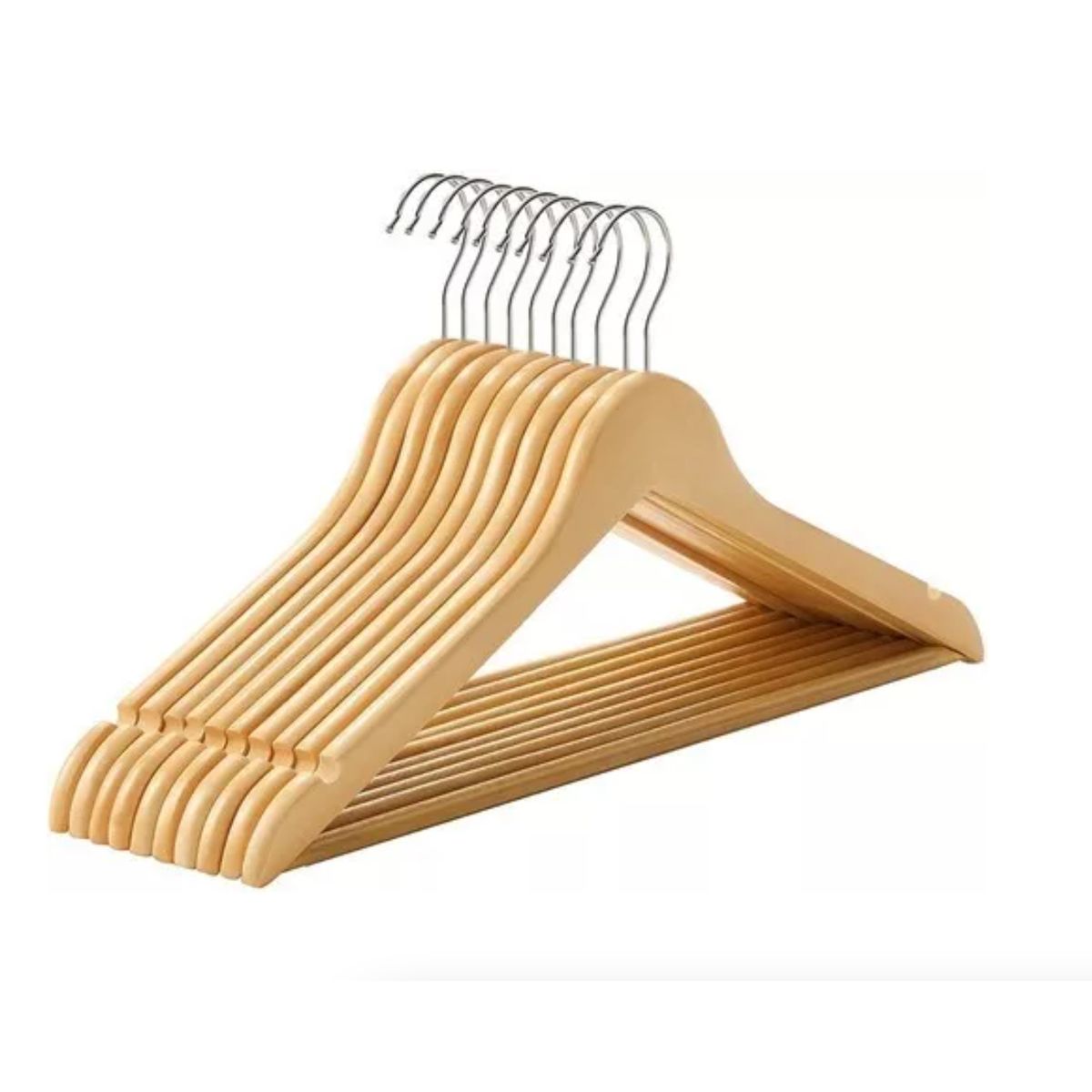 GENERICO - Ganchos De Madera Para Ropa Pantalón 30 Piezas