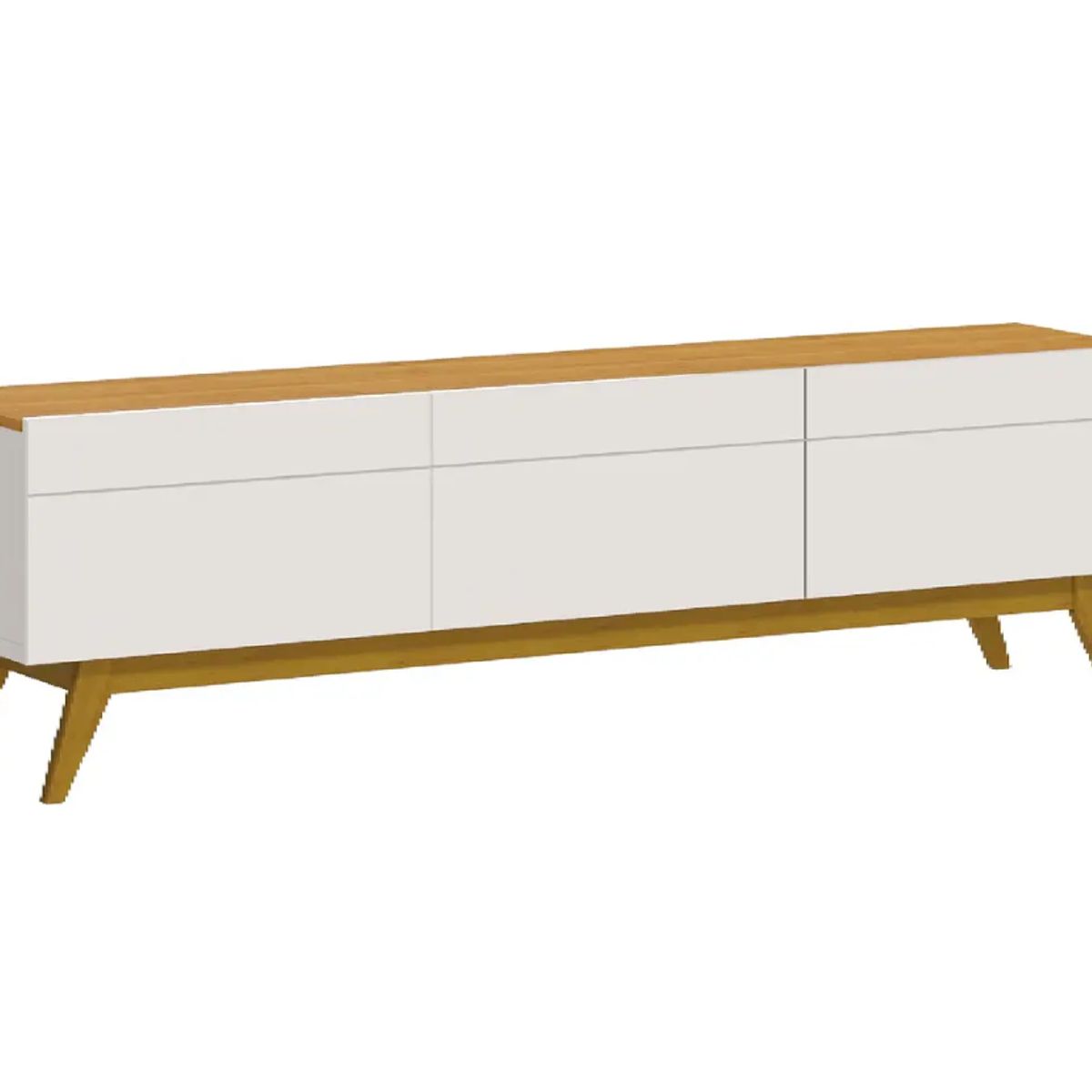 BE DESIGN - Rack Tv 70¨ Stand Classic 1.8 Cajones Blanco Caramelo