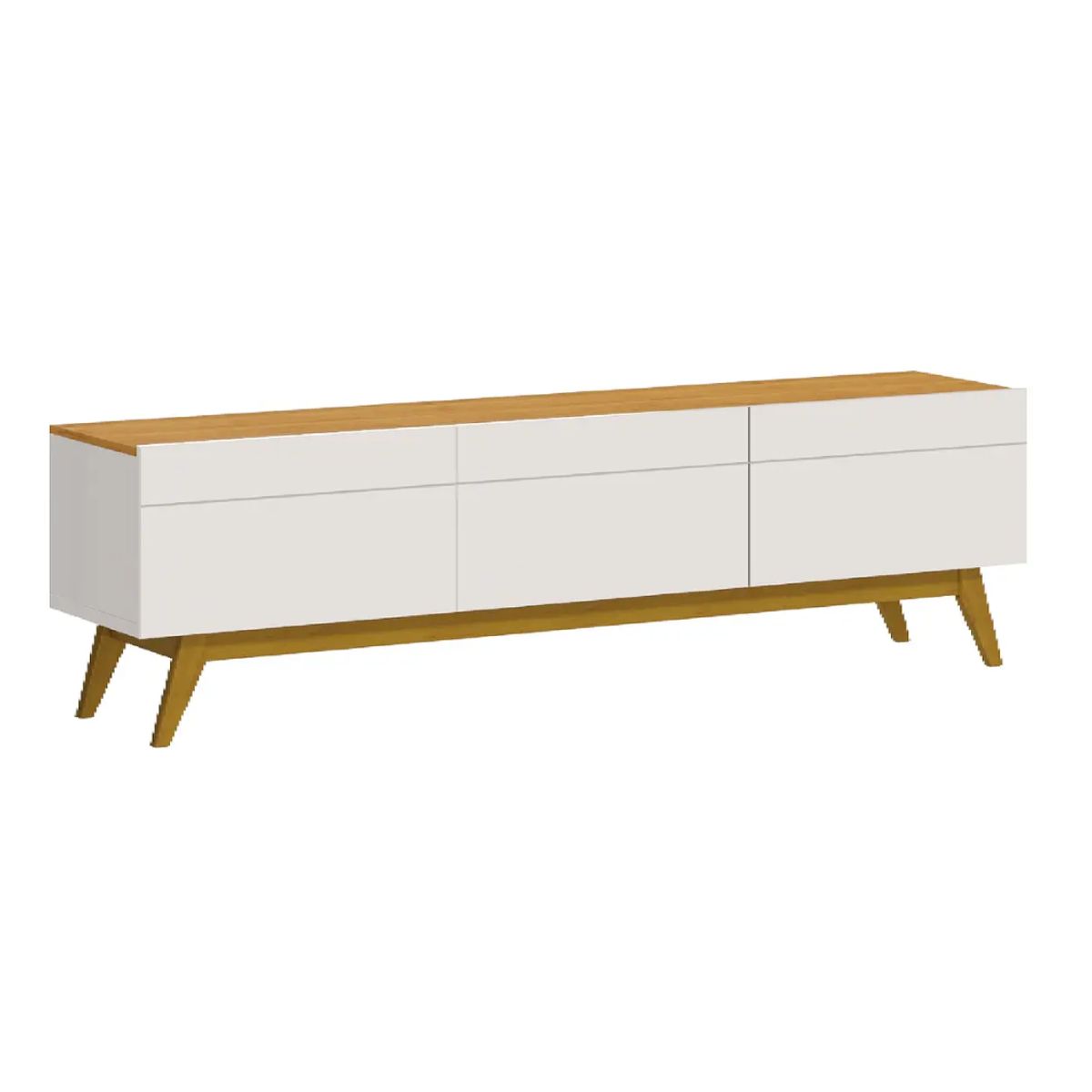 BE DESIGN - Rack Tv 70¨ Stand Classic 1.8 Cajones Blanco Caramelo