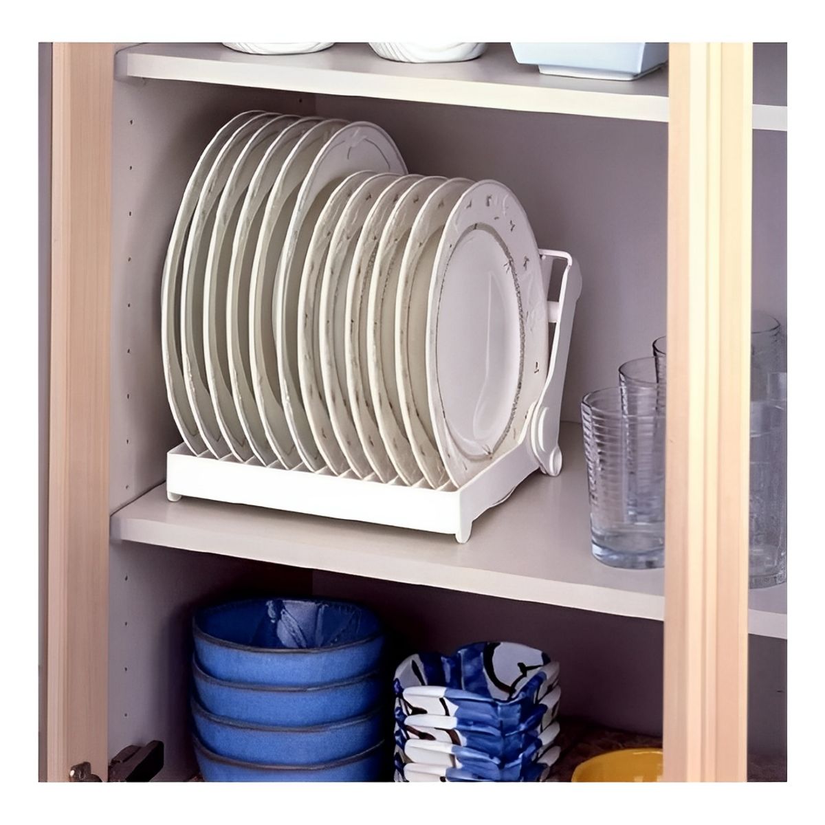 GENERICO - Organizador de Platos para Cocina Plástico