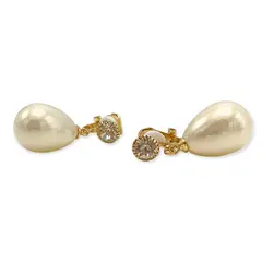 ELBAULDEJUMA - Aros Sin Perforacion Resina Lagrima Zirconia Baño De Oro