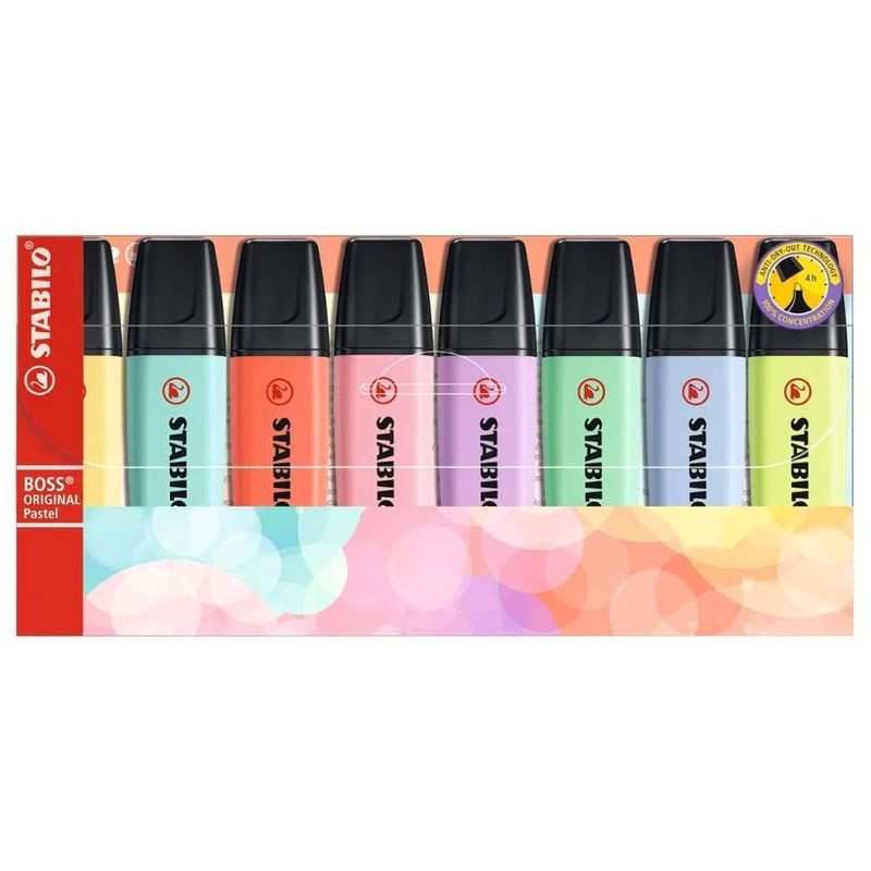 STABILO - Set 8 destacador pastel boss stabilo