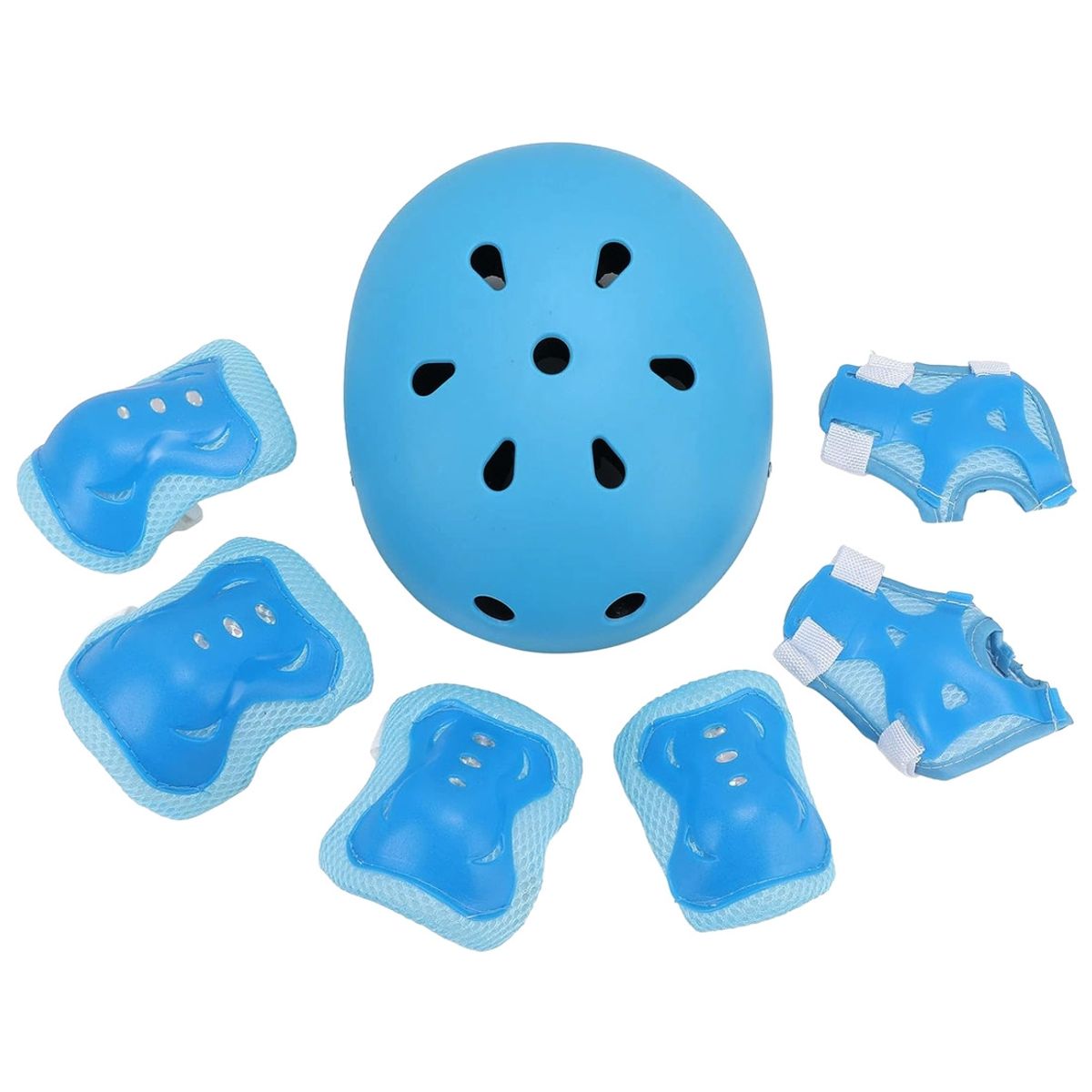 GENERICO - Set Protección Para Patinar Casco Coderas Rodilleras