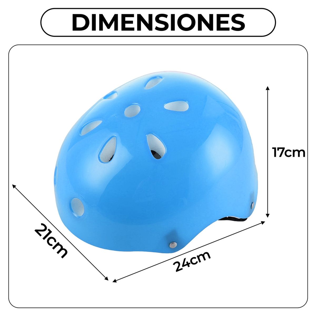 GENERICO - Set Protección Para Patinar Casco Coderas Rodilleras