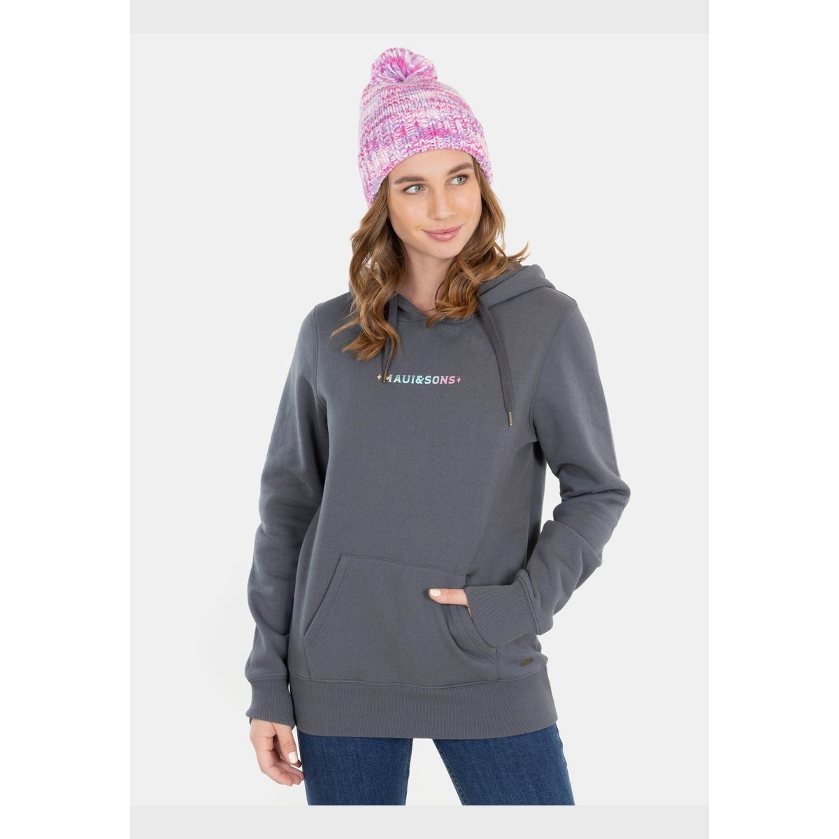 MAUI AND SONS - Poleron Dreamer Gris Mujer Maui And Sons