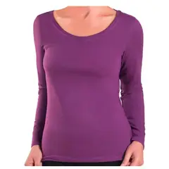 GARSIL - Camiseta Manga Larga Primera Capa De Bambú Polera Mujer