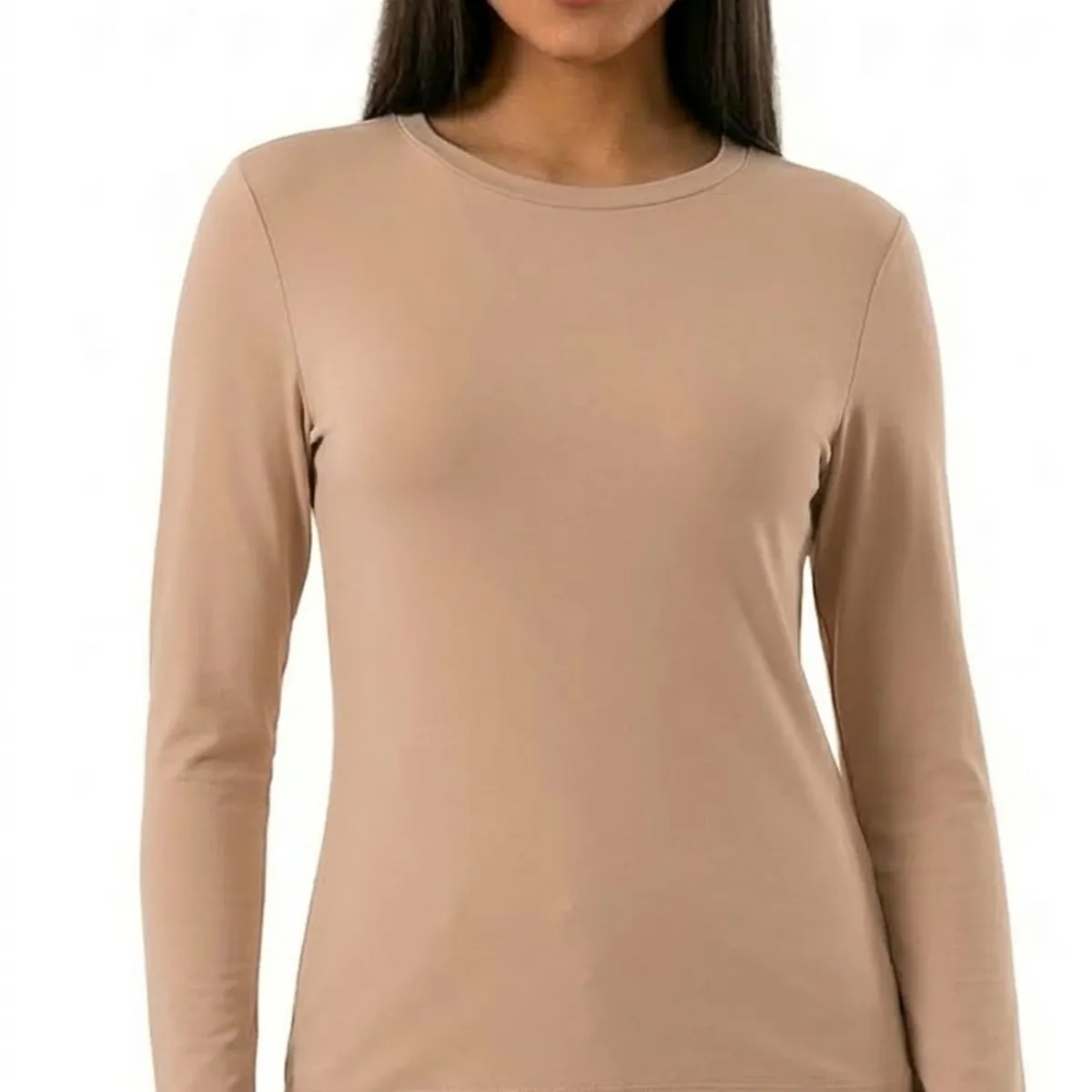 GARSIL - Camiseta Manga Larga Primera Capa De Bambú Polera Mujer
