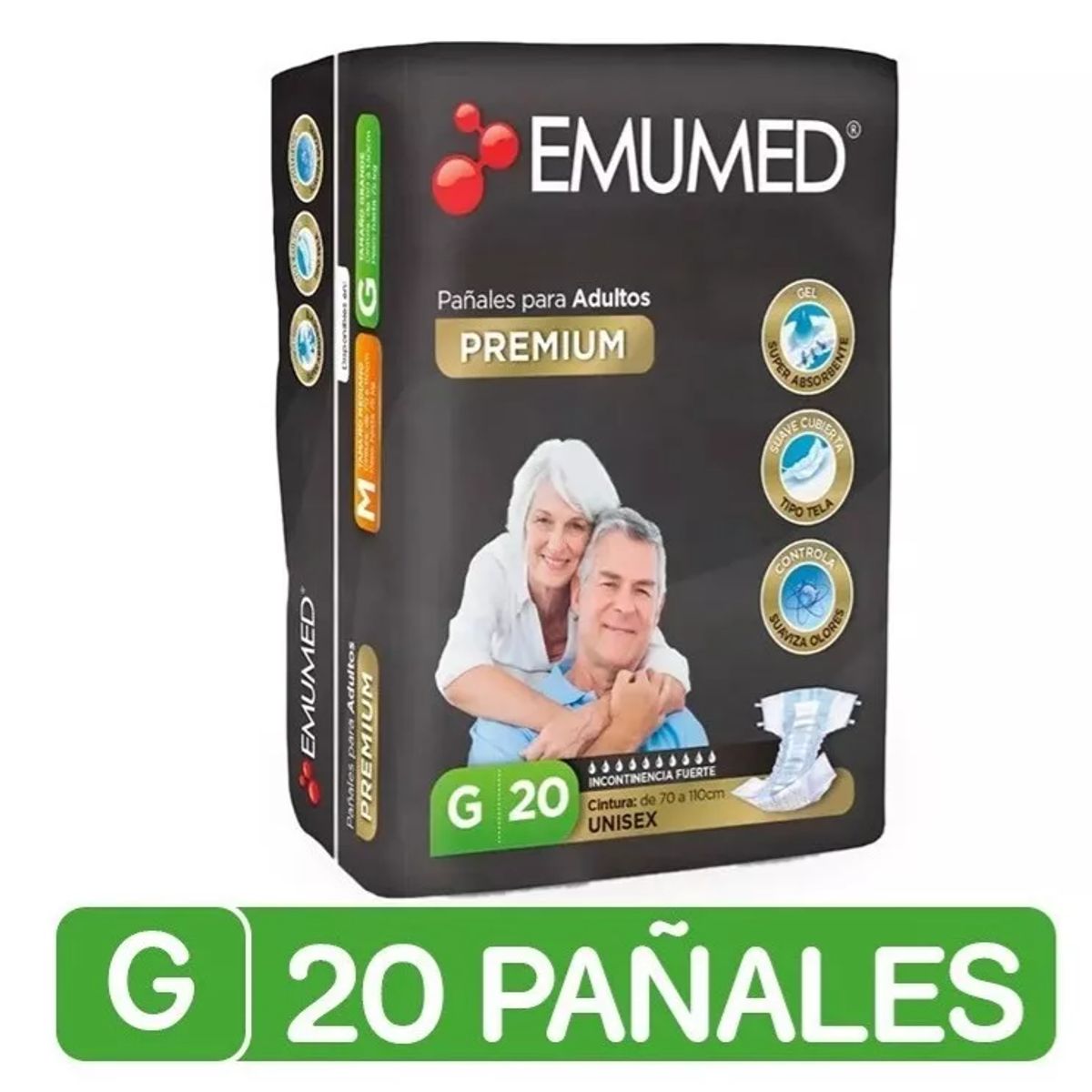 EMUMED - Pañales Adulto Emumed Premium G