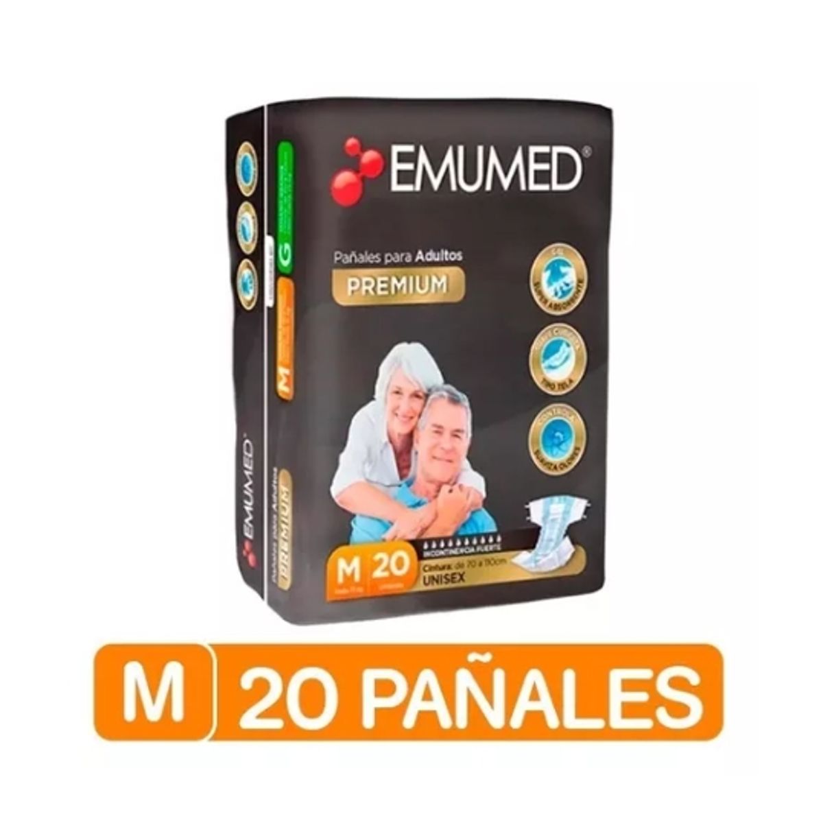 EMUMED - Pañales Adulto Emumed Premium M