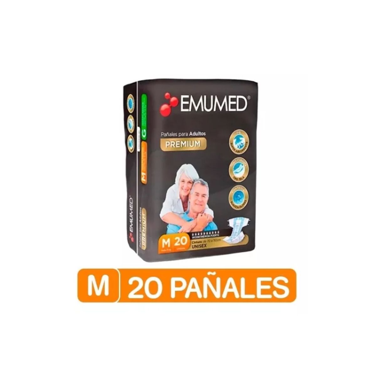 EMUMED - Pañales Adulto Emumed Premium M