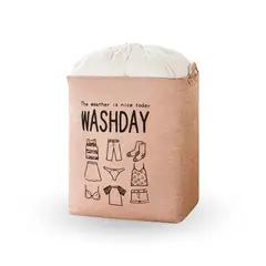 SANTU HOME & DECO - Cesta Ropa Sucia Plegable Asas Washday