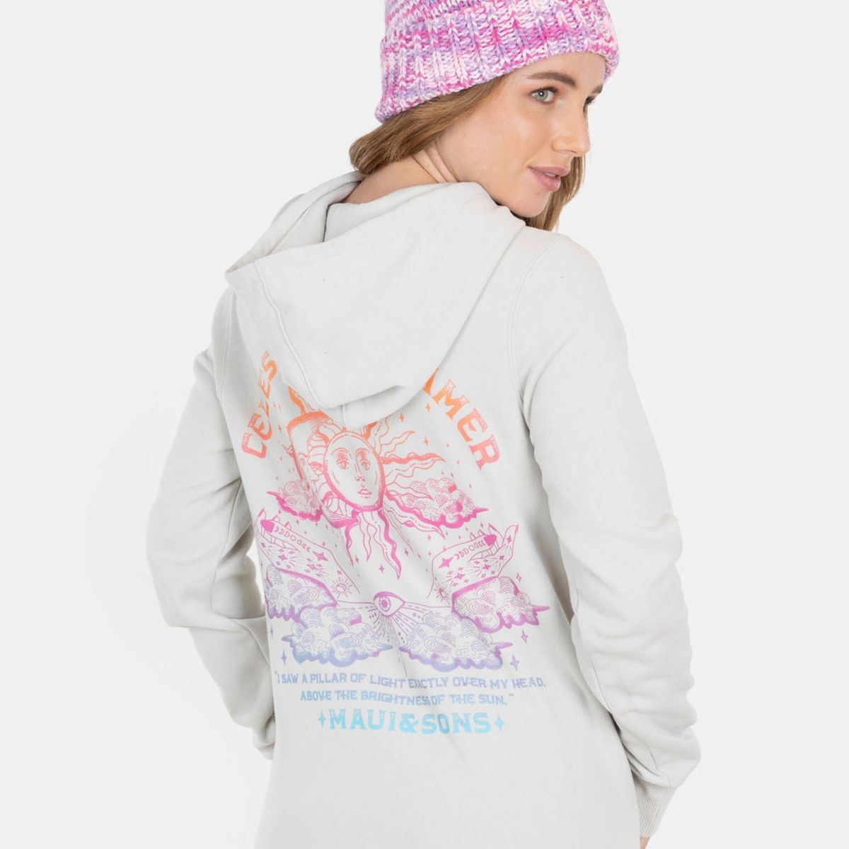 MAUI AND SONS - Poleron Dreamer Blanco Mujer Maui And Sons