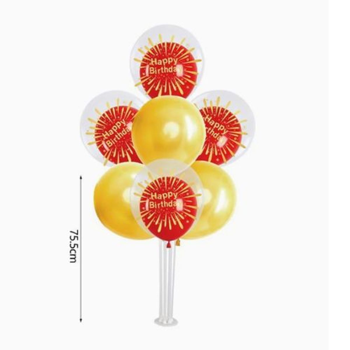 GENERICO - Set De Globos 8 Unidades Color Amarillo Rojo