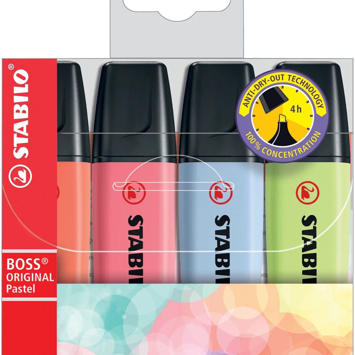 STABILO - Destacador 4 Colores Stabilo Boss Pasteles