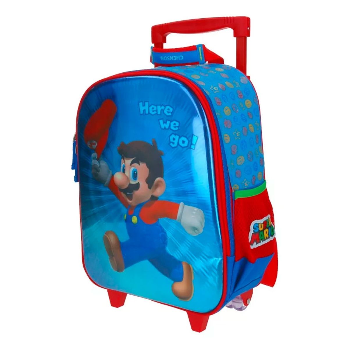 NINTENDO - MOCHILA CON RUEDAS PEQUEÑA INFANTIL ORIGINAL SUPER MARIO