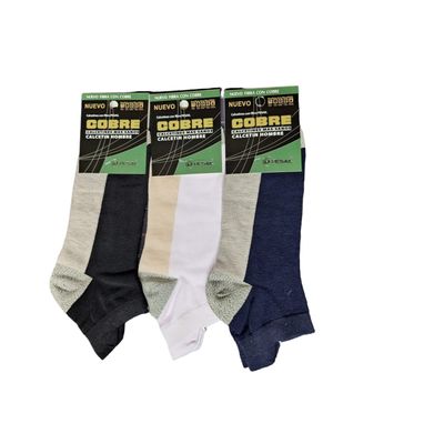 Imagen 2 del producto X6 Calcetines Calcetas Cobre Algodon Para Hombre - Deportiva Tobillera