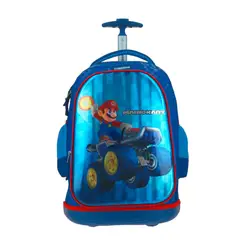 NINTENDO - MOCHILA CON RUEDAS GRANDE INFANTIL ORIGINAL SUPER MARIO KART