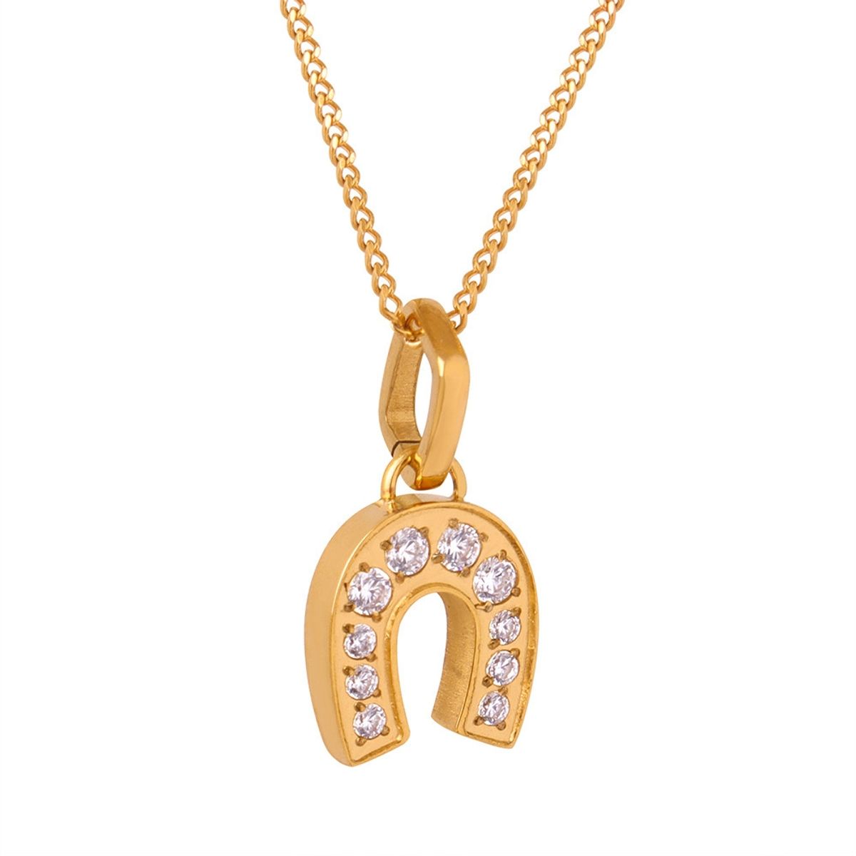 LUX JOYAS - Collar Baño Oro 18k Herradura Circones